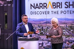 Deputy Premier Mr John Barilaro and Narrabri Shire Mayor Cathy Redding